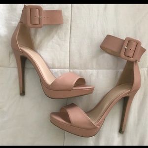 Beautiful light pink heels with ankle strap